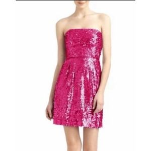 BCBG Maxazaria "Carole" Pink Sequins Strapless Mini - 2